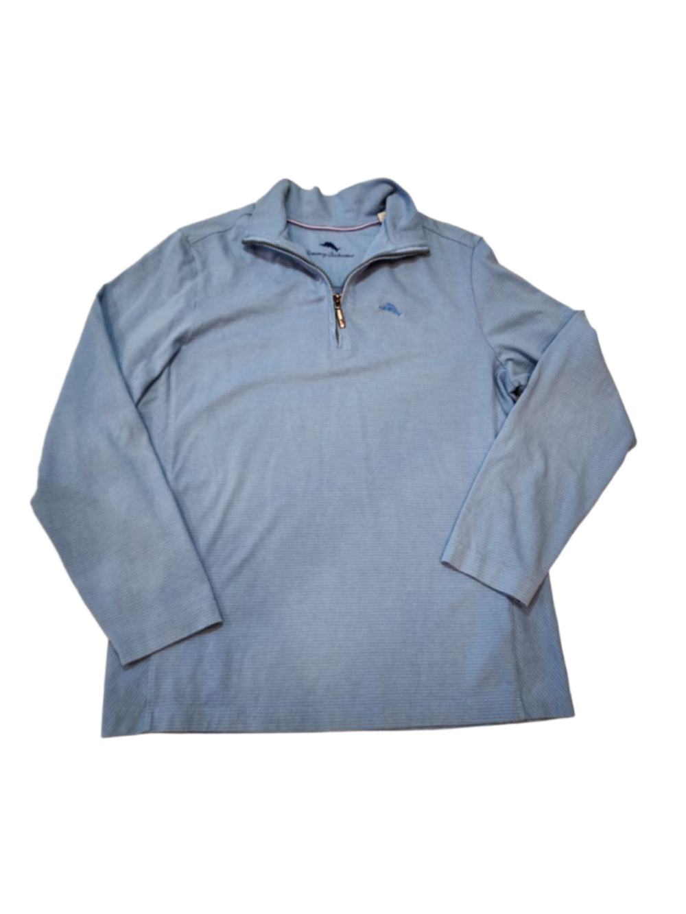 Tommy Bahama T216838 Cotton Modal 1/4 Zip Pullover Sweater Blue Striped Mens sm